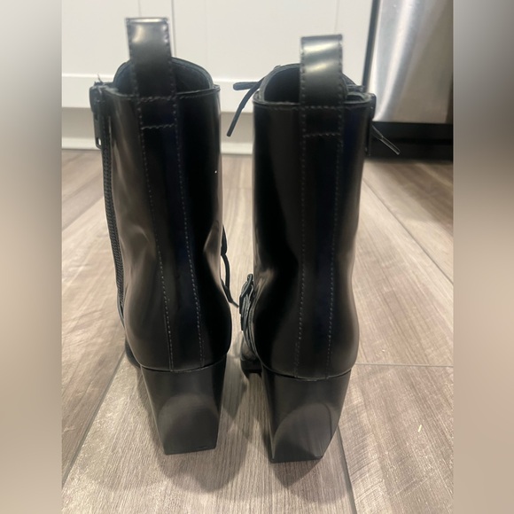 All Saints Black Lace-Up Women's Boots - Picture 4 of 9